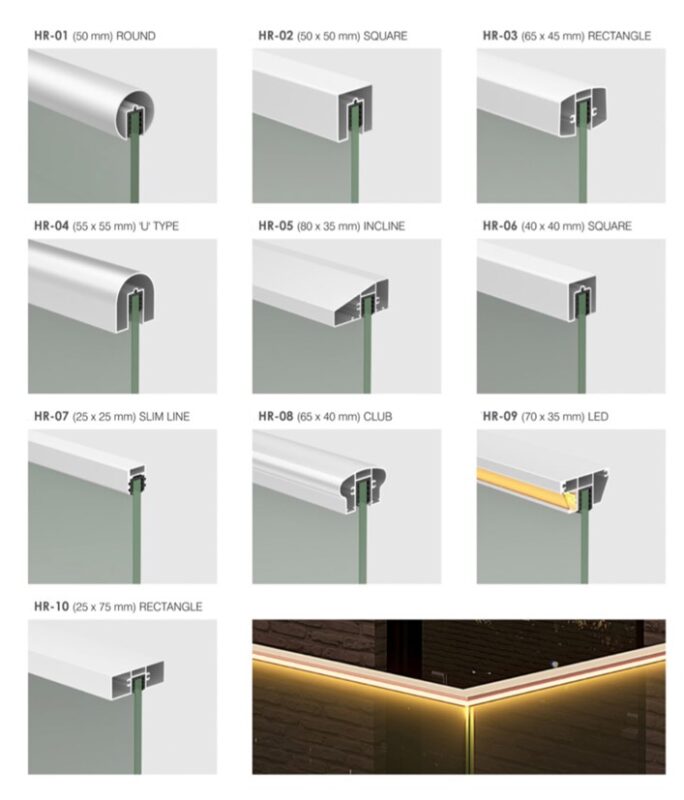 System Aluminium Glass Railing